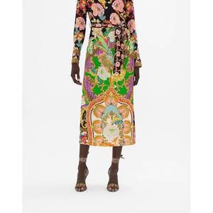 NEW CAMILLA jersey collared dress in sundowners in sicily